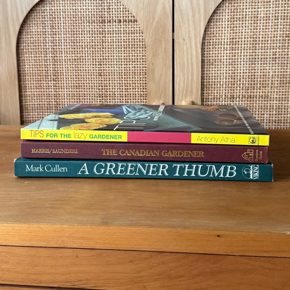 Stack of 3 Vintage Gardening Books - Home Accent Décor